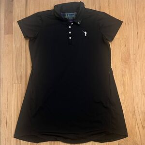 William Murray Golf Black Polo Dress with White Logo